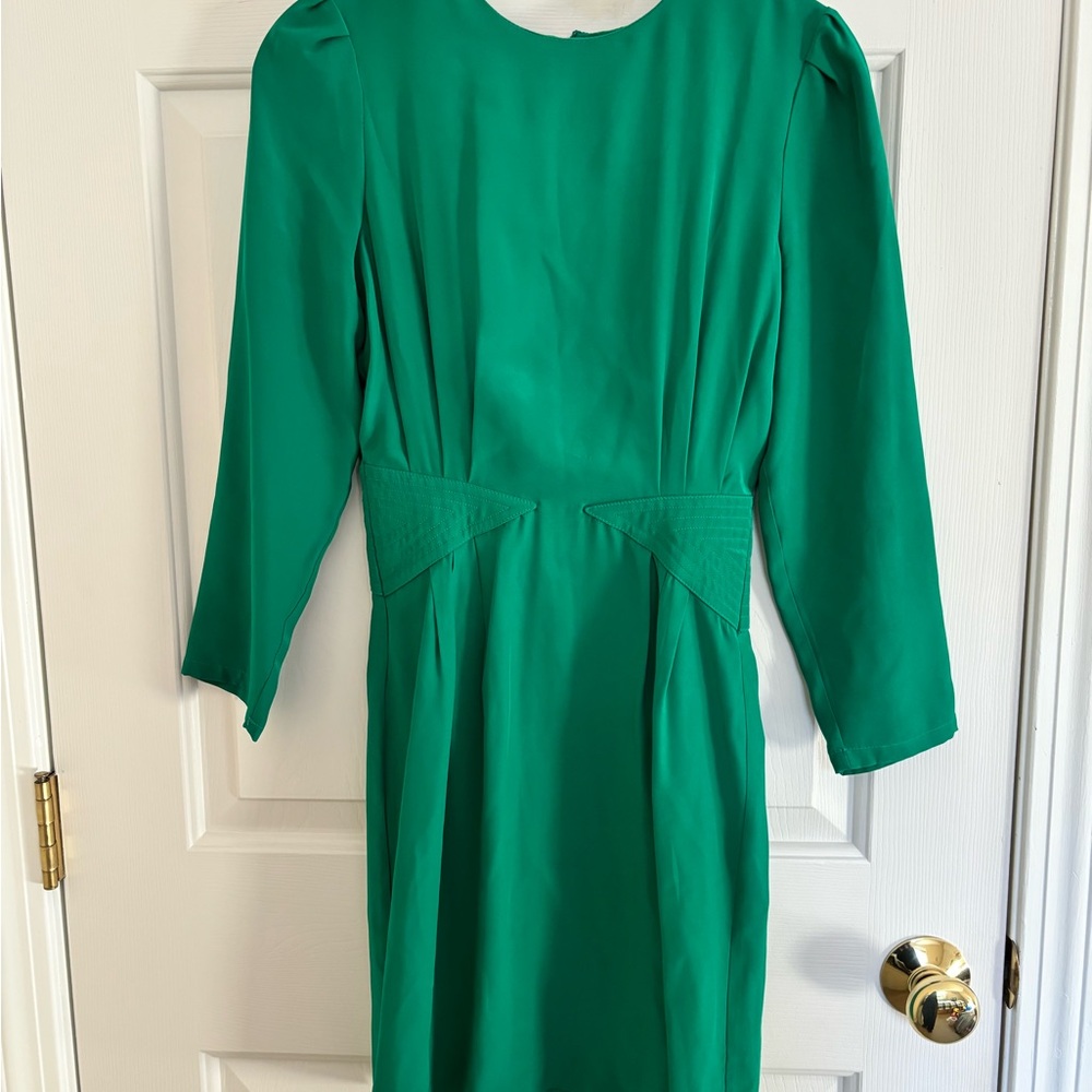 Amanda Uprichard Vibrant Green Long Sleeve Dress